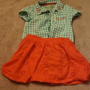 Girls 5t skirt outfit